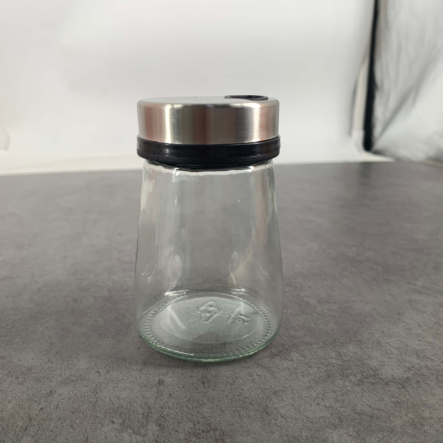 Bonioka Round Glass Condiment Jars with Stainless Steel Lid